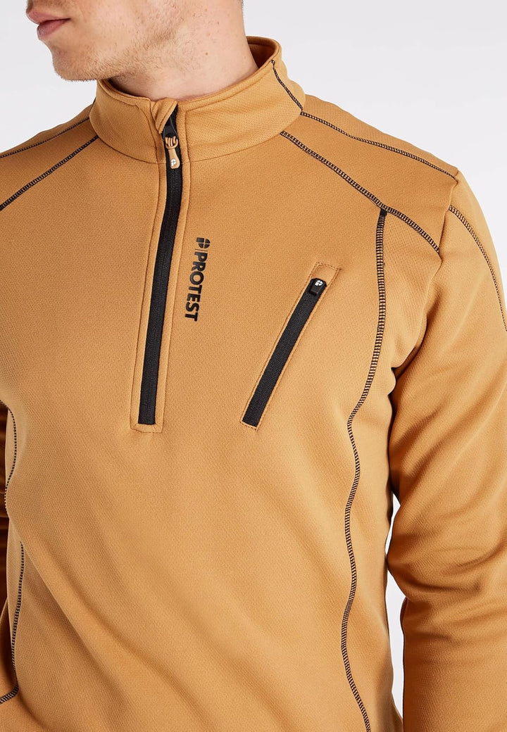 Protest Herren 1/4-reissverschluss HUMANS XS Fudgecamel, XS Fudgecamel