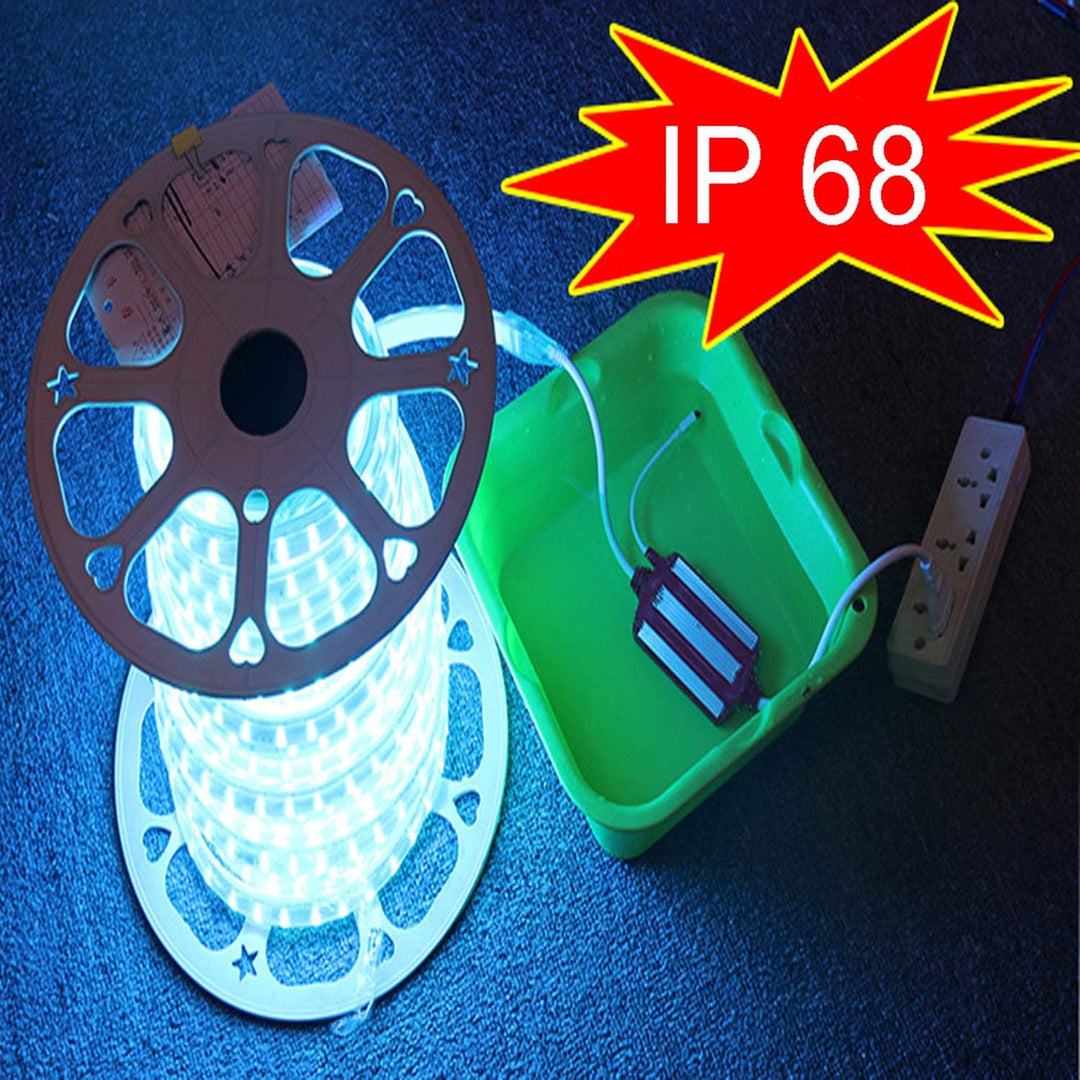 FOLGEMIR 220V Netzteil Trafo für 5050 RGB LED Band, IP68 wasserdicht mit 24-Tasten IR Fernbedienung