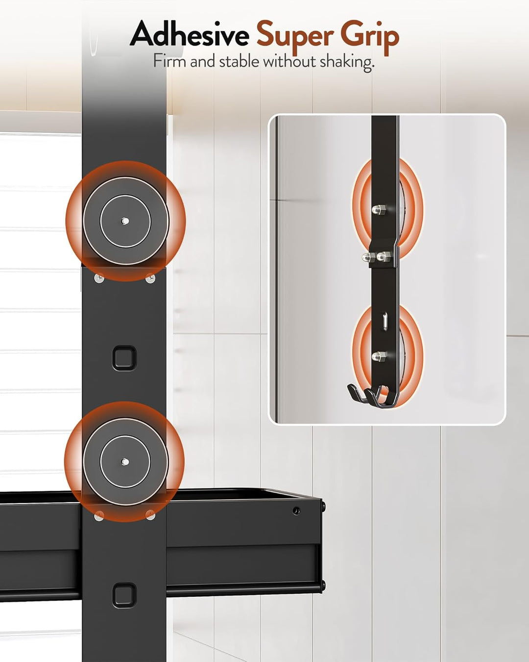 Orimade Duschablage zum Hänge Aluminium-Duschregal zum Hängen, Verstellbare Duschkorb ohne Bohren,2