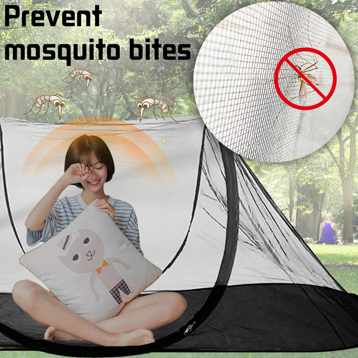 YOUYIKE Moskitonetz Reise Faltbares Pop-Up – Mosquito Netz Bett 200x72x70cm Ultralight 360° Schutz,