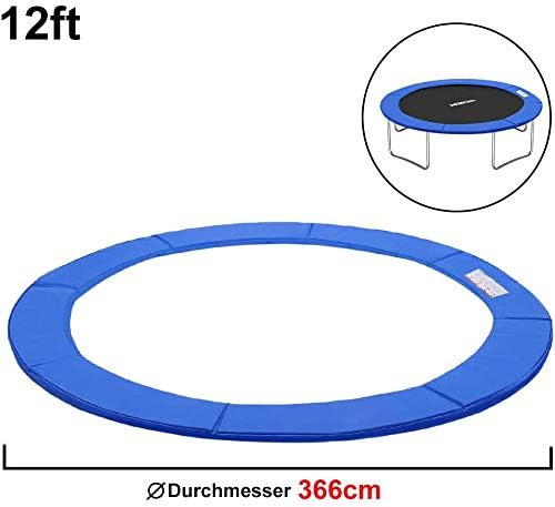 UISEBRT Federabdeckung Trampolin Randabdeckung, UV-resistent Randschutz, Sicherheitsmatte, Blau/Drei