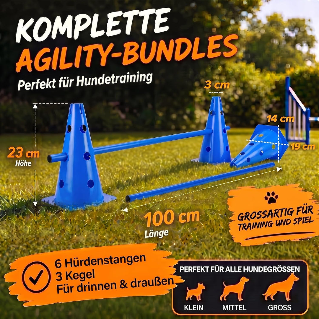 Hunde Agility Tunnel - Hundetunnel Spieltunnel; 500cm Agilitytunnel; Agility Zubehör-Set Hundehöhle