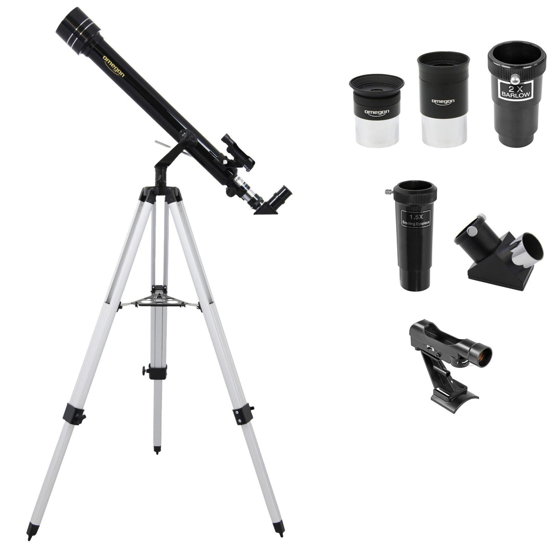 Omegon Teleskop AC 60/700 AZ-1, Linsenteleskop mit 60mm Öffnung und 700mm Brennweite