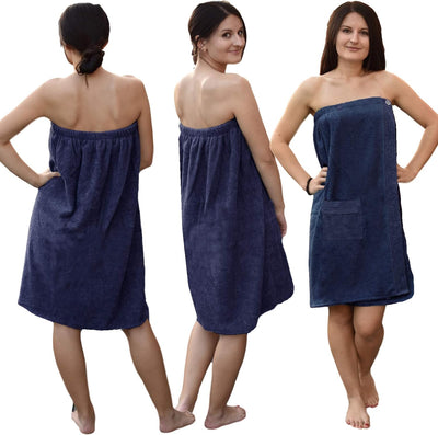 Sauna Frottee Kilt Sarong M-XXL Damen JEMIDI 100% Baumwolle Saunakilt Saunasarong Saunatuch (Damen D