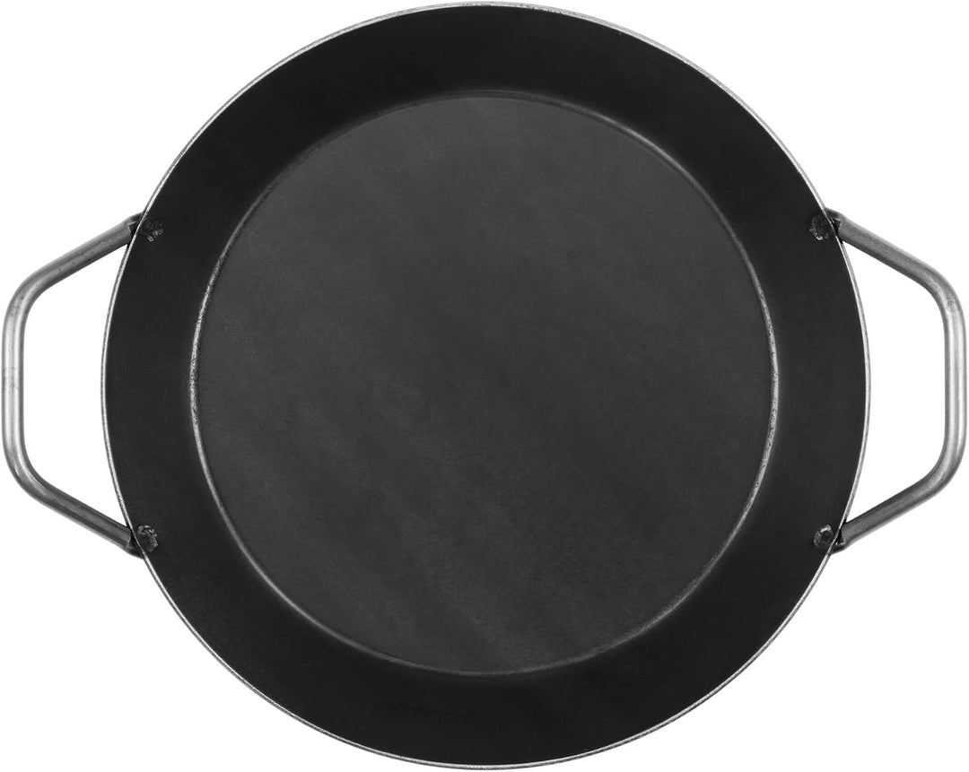 GRÄWE® Profi schmiedeeiserne Servierpfanne (/) 28 cm mit 2 Griffen GLATT