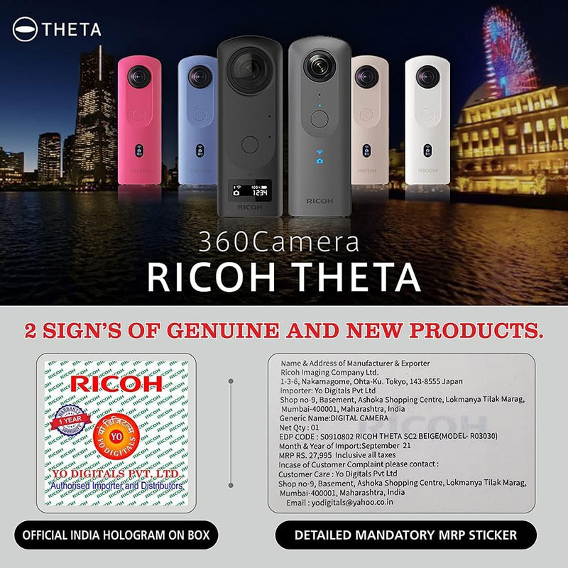 Ricoh Theta Z1 51GB 360° Kamera und Slik Stand POD PC-5 Einbeinstativ