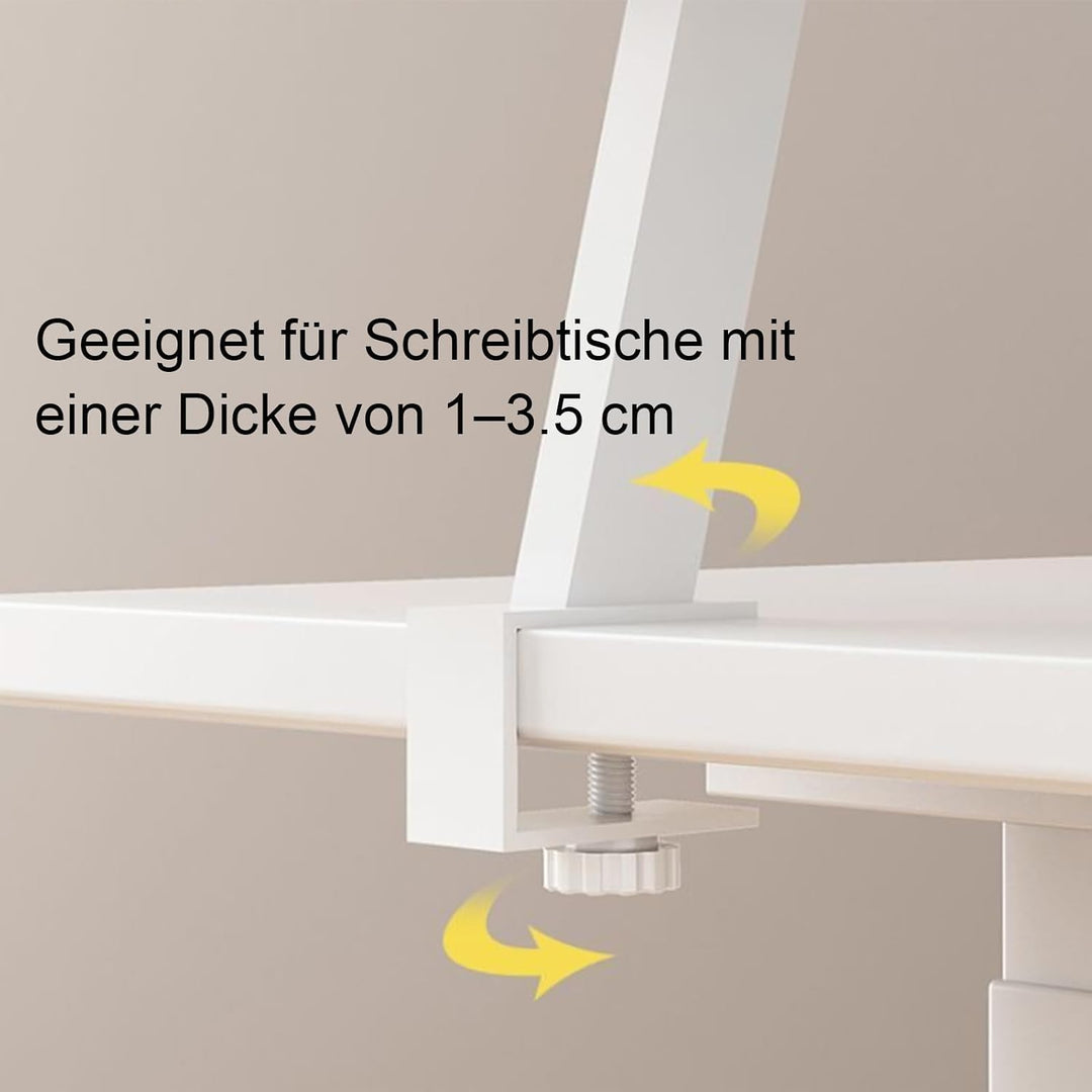 EZAYMSNY Klemmbares Schreibtisch Organizer Regal, Adjustable Desk Shelf Clamp Tischverlängerung Mobi