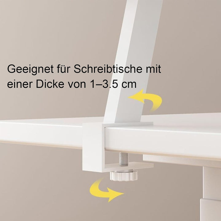 EZAYMSNY Klemmbares Schreibtisch Organizer Regal, Adjustable Desk Shelf Clamp Tischverlängerung Mobi