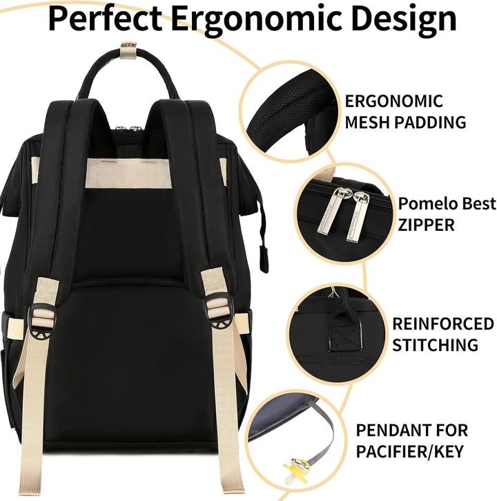 Pomelo Best Baby Wickelrucksack macaron Wickeltasche Rucksack mit wasserdicht Wickelunterlage Grosse