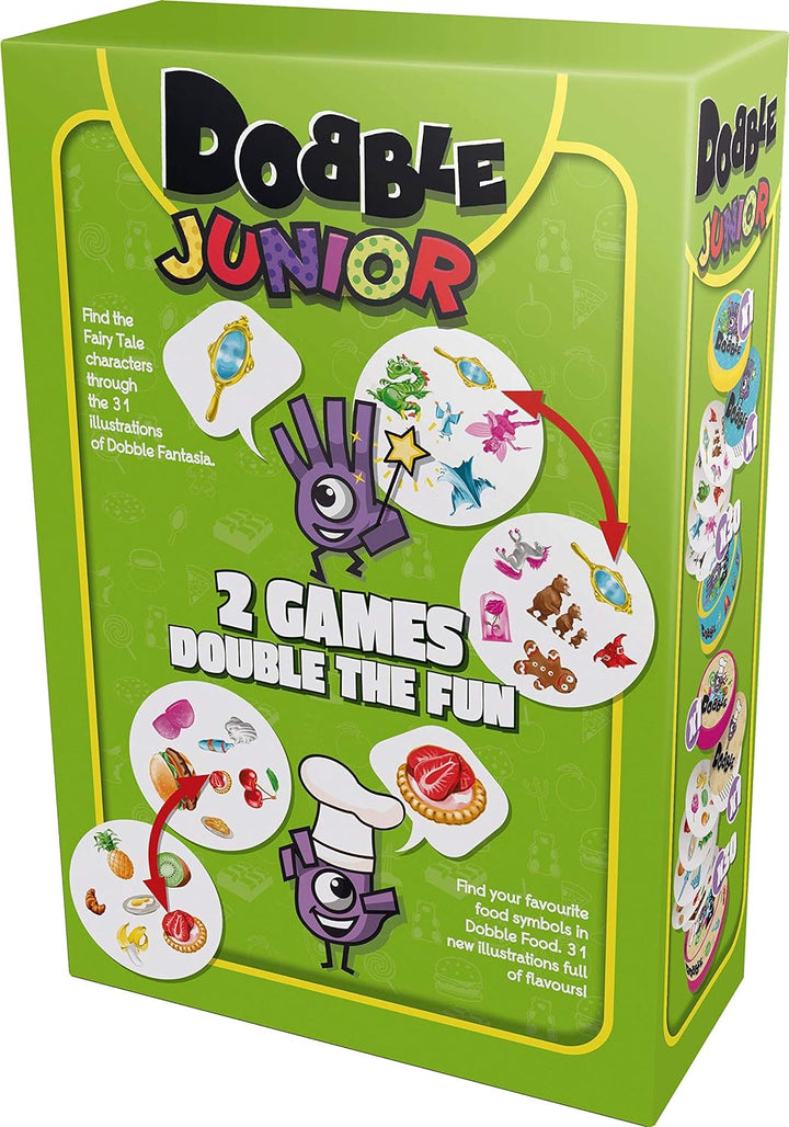 Asmodee, Dobble Junior, Card Game, Ages 4+, 2-8 Players, 15 Minutes Playing Time 2. 30 Cards Dobble