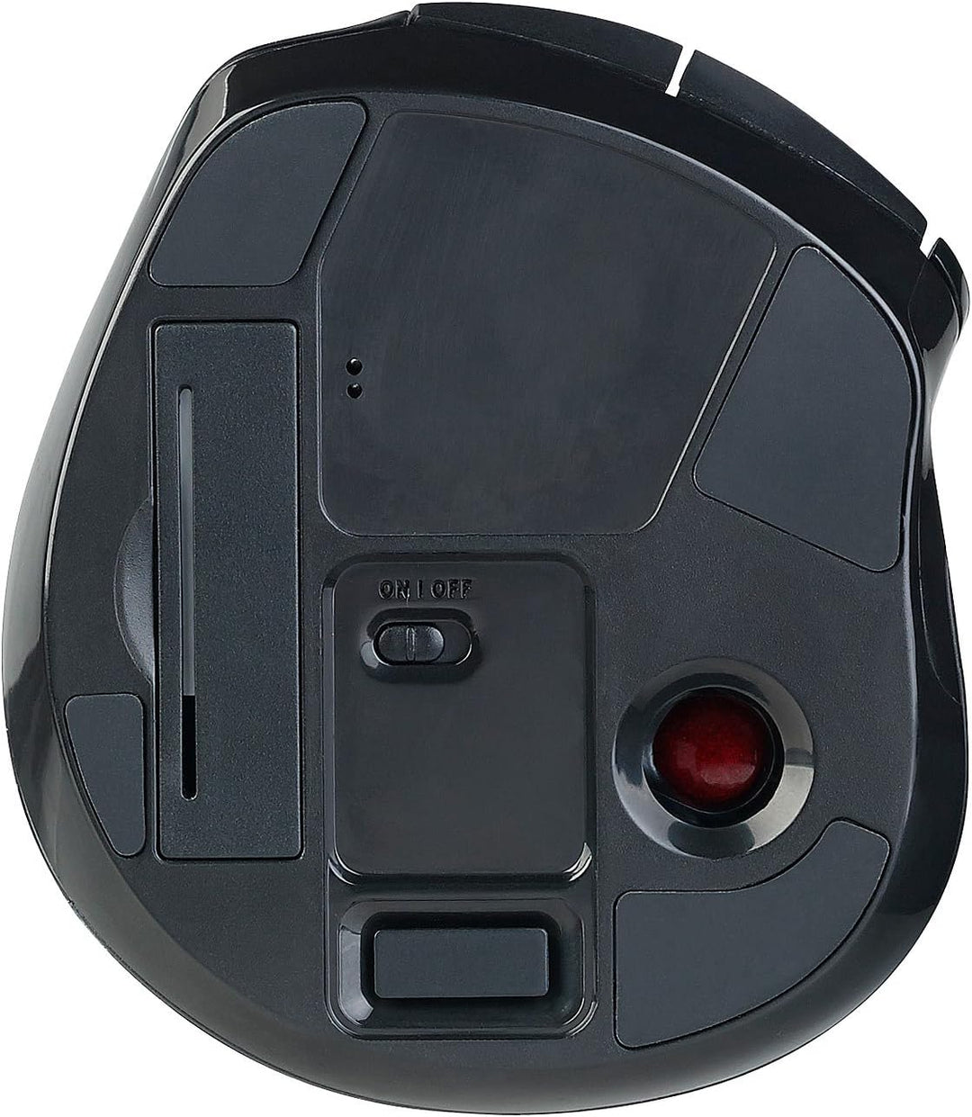 Mod-it Trackball Maus: Kabelloser Funk-Laser-Trackball mit 5 Tasten und Scrollrad, 1.200 DPI (PC Mau