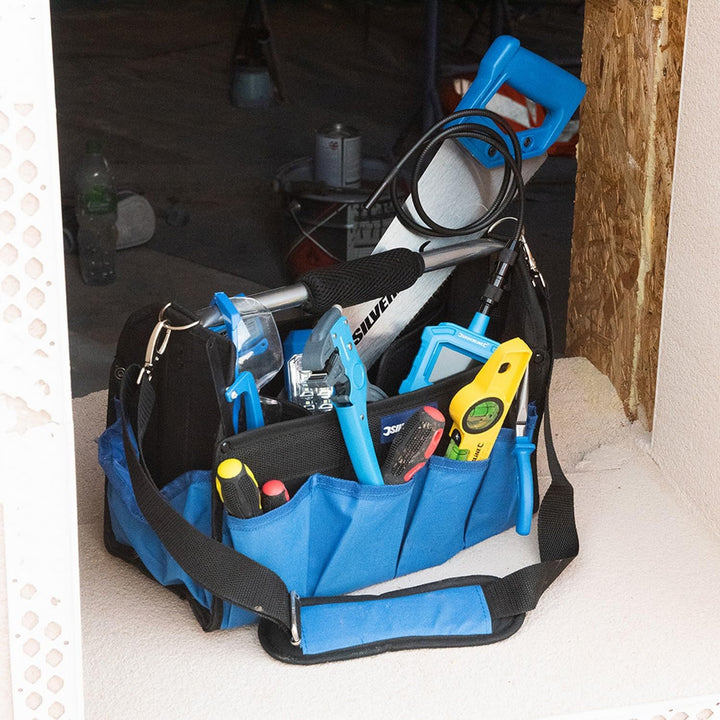 Silverline 748091 Strapazierfähige Werkzeugtasche mit verstärktem Boden 400 x 200 x 255 mm, Tasche