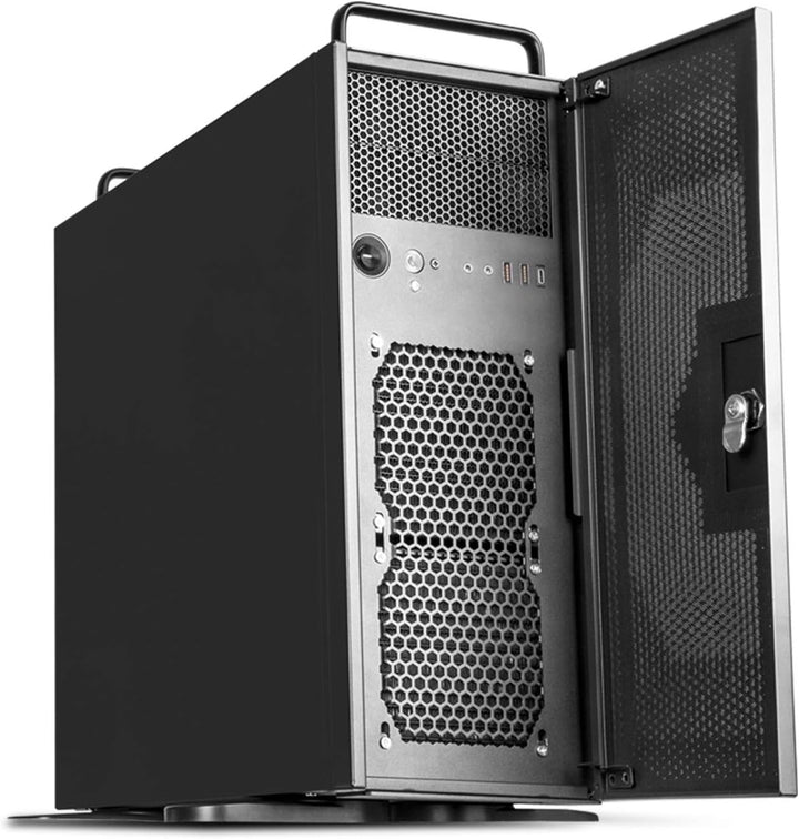 SilverStone Technology RM42-502, 4U Rackmount-Server Gehäuse, 240mm AIO, USB Typ-C, Kensington Schlo
