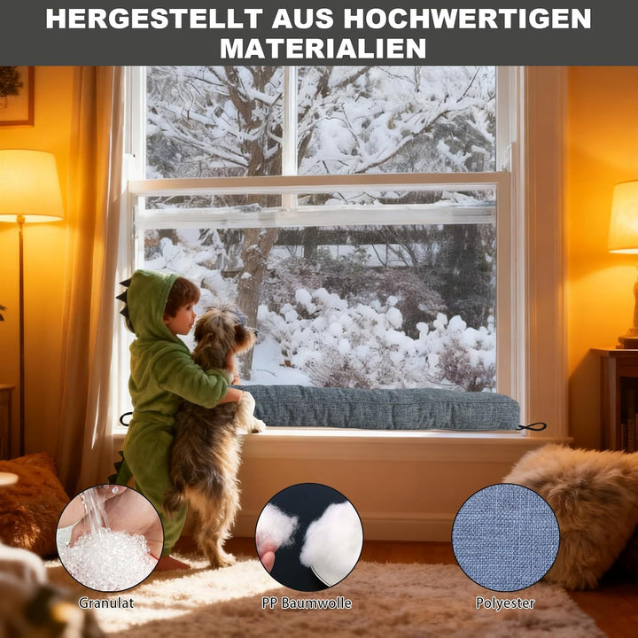 Zugluftstopper für Türen, Tür Zugluftstopper mit Granulatfüllung, Winddichter Türstopper aus Polyest