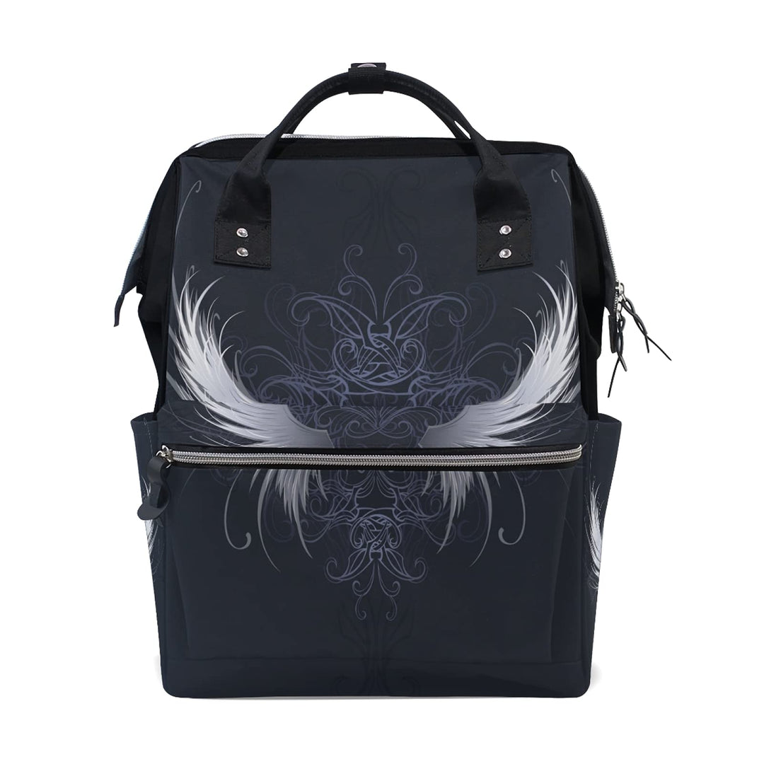Abstrakter Engelsflügel Wickeltasche Reiserucksack Grosse Kapazität Schulter Mom Taschen für Reisen