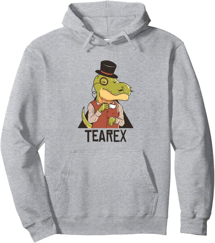 Dinosaurier T Rex British Tea Lover Dino Pullover Hoodie