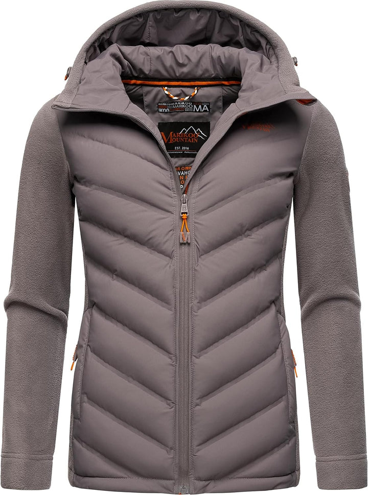 MARIKOO Damen leichte Übergangsjacke Steppjacke Mount Haruna XS Grau, XS Grau