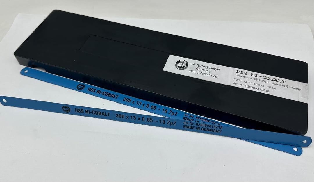 CF-Technik HSS Bi-Cobalt Sägeblatt für Bügelsäge/Handsägebogen - Metallsägeblatt 300 mm (10), 10