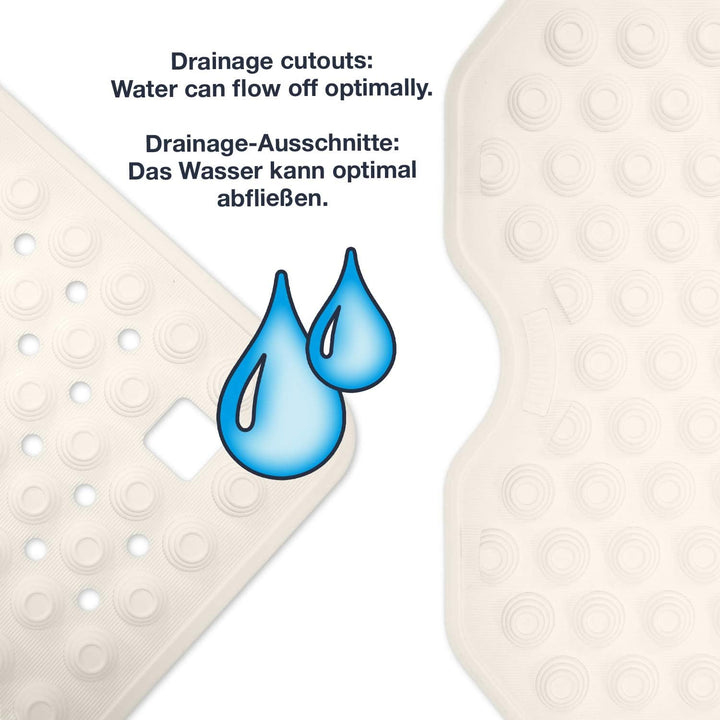 WohnDirect Duschmatte Schwarz/quadratisch: 60x60 cm - sehr rutschfest &amp; sehr robust - Antirutschmatt