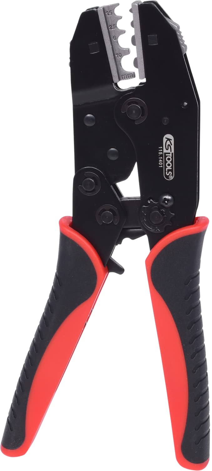 KS Tools 115.1430 Crimpzange für nicht isolierte Kabelschuhe, 220mm