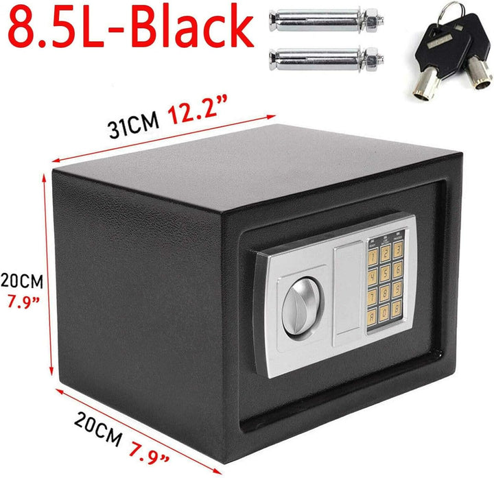 8.5L Safe Tresor Elektronischer Safe Minisafe Feuerfest Wandtresor Dokumententresor Stahlsafe Möbelt