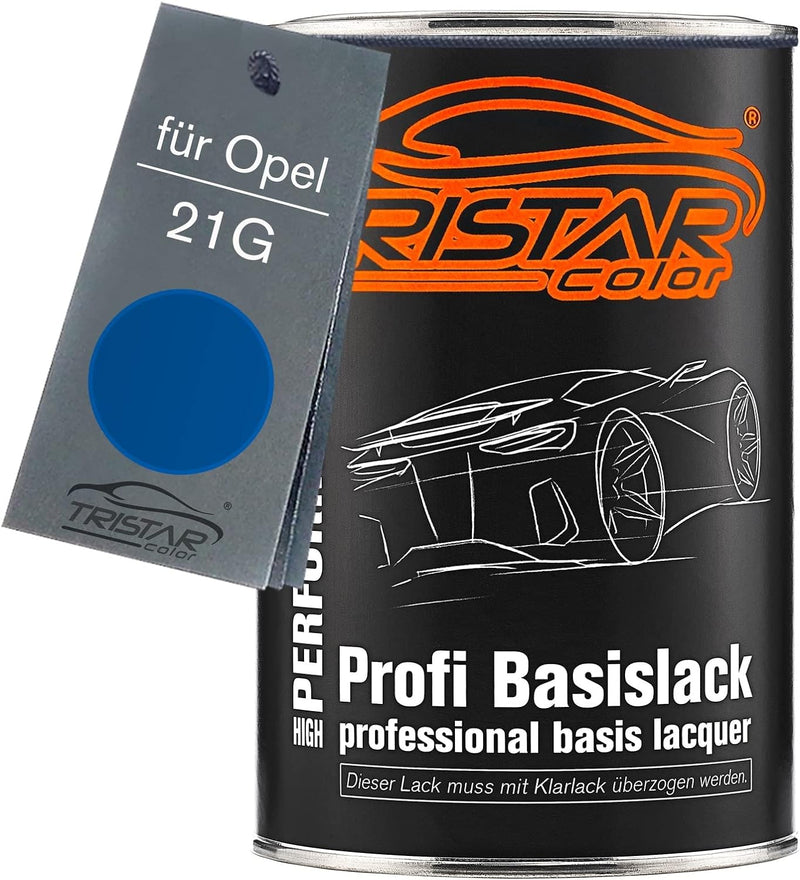 TRISTARcolor Autolack Dose spritzfertig für Opel 21G Atlantisblau/Atlantis Blue Basislack 1,0 Liter