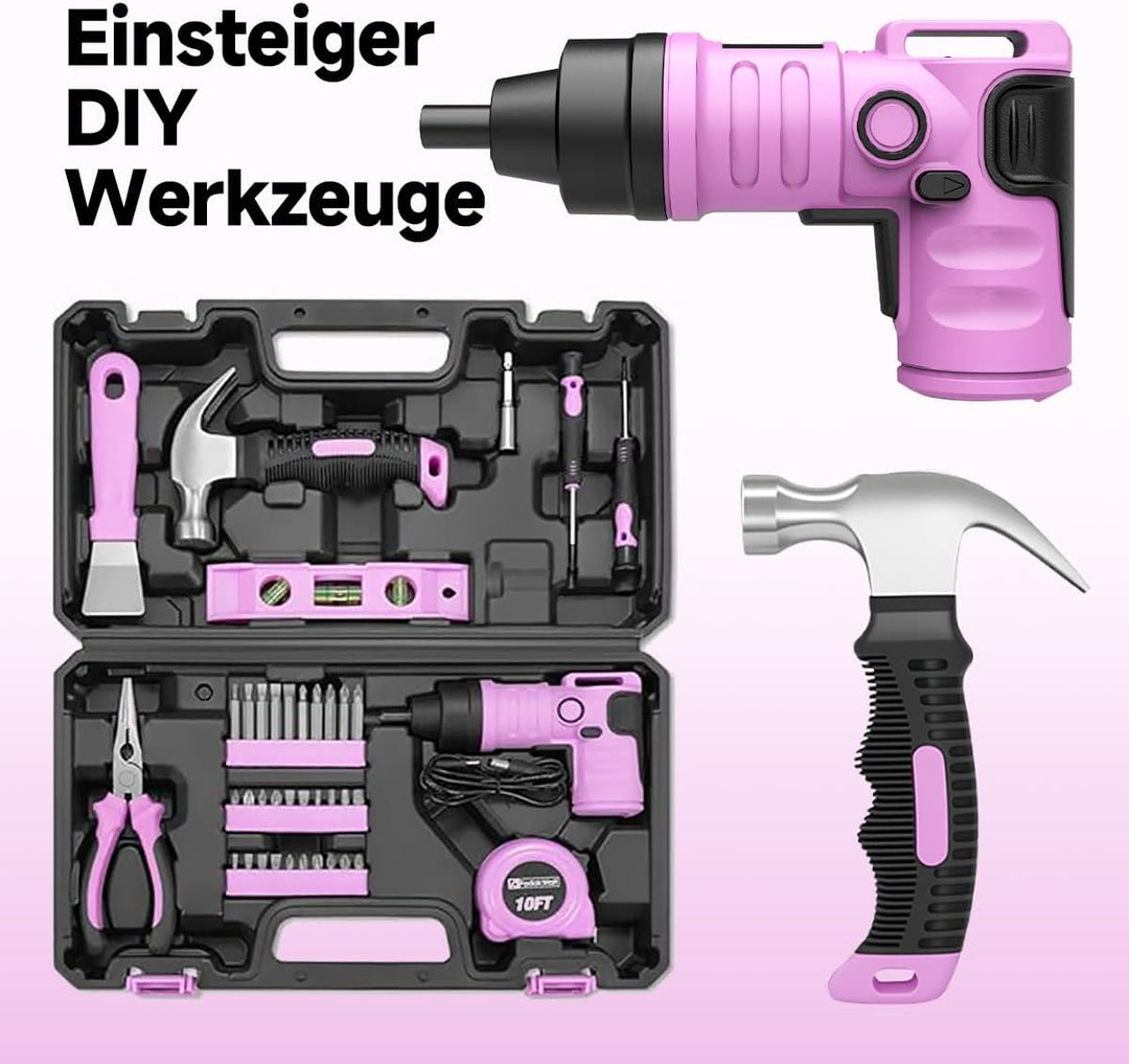 FADAKWALT Akkuschrauber Klein, Mini Akkuschrauber Set mit 40 Zubehörteilen, 3,6V, Griff mit zwei Hal