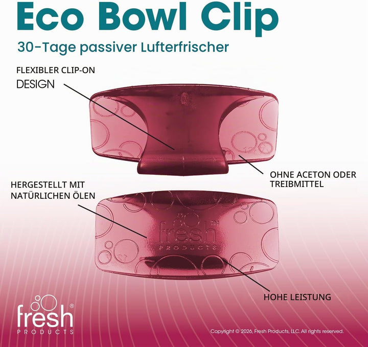 Fre-Pro by Fresh - Bowl Clip Lufterfrischer für Toiletten, Spiced Apple, Box mit 12 Stück, Spiced Ap