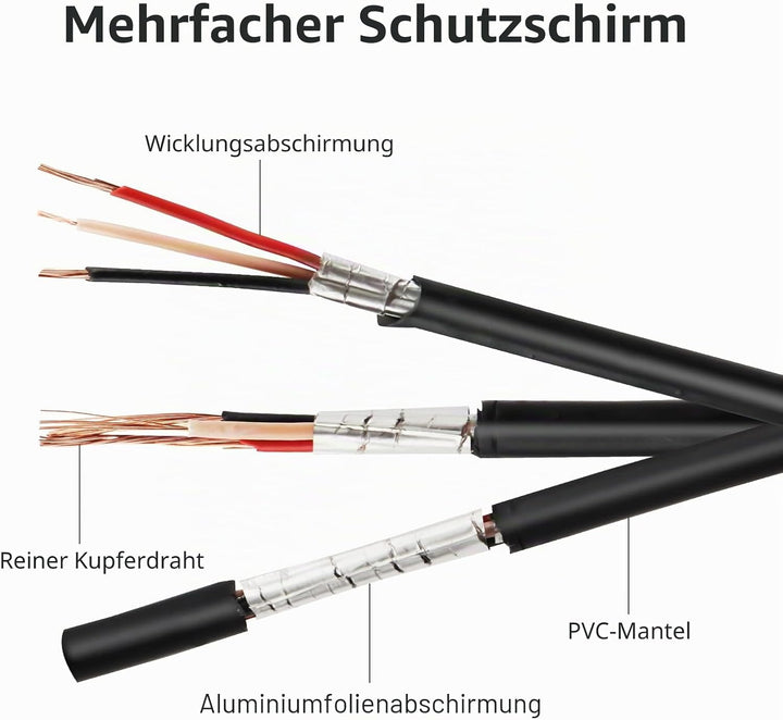 Auto Cinch Kabel/Kabelsatz Optional DC Netzanschluss 2 in 2 für Rückfahrkamera CCTV LED 20M/66FT RCA
