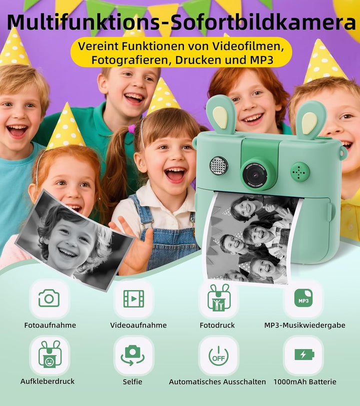 ORGSTA Kinderkamera Sofortbildkamera Digitalkameras Kinder Kameras Personalisierte Spielzeug Geschen