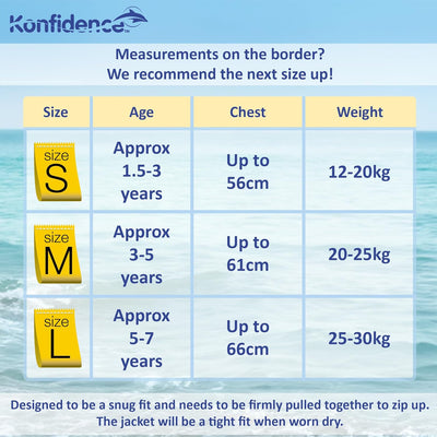 Konfidence The Original Jacket Schwimmjacke, Schwimmweste für Kinder und Jugendliche 18 - 36 Monate,