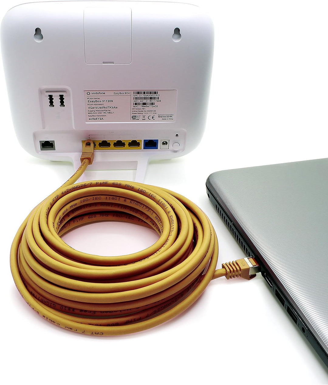 Cat.7 Netzwerkkabel 3m Gelb 10 Stück Cat7 Ethernetkabel Netzwerk LAN Kabel Rohkabel 10 Gb s SFTP PIM
