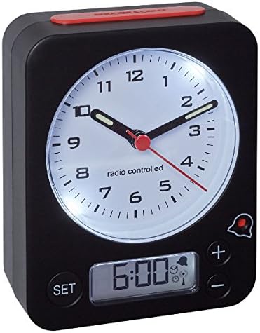 TFA Dostmann Combo Funkwecker, 60.1511.01.05, Analoge Uhrzeit und digitaler Wecker, Funkuhr, einfach