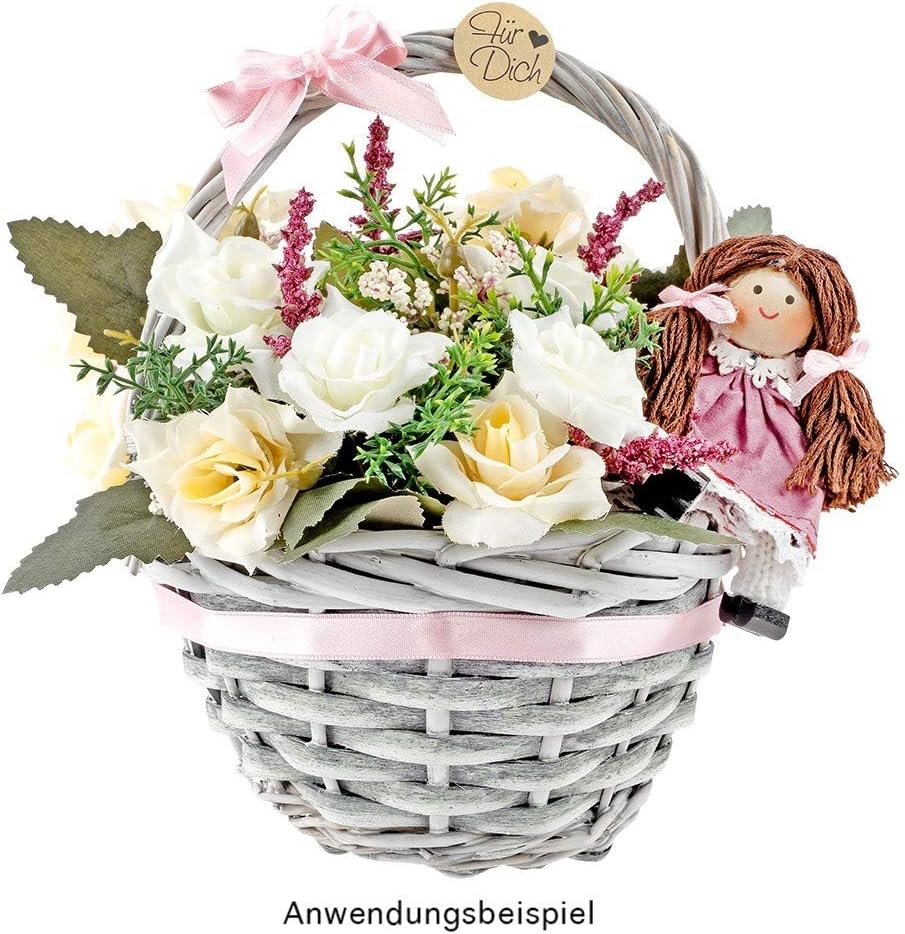 Ideen mit Herz Weidenkorb-Set | 3 Körbchen in unterschiedlichen Grössen: Ø14, Ø18, Ø21 cm | mit Henk