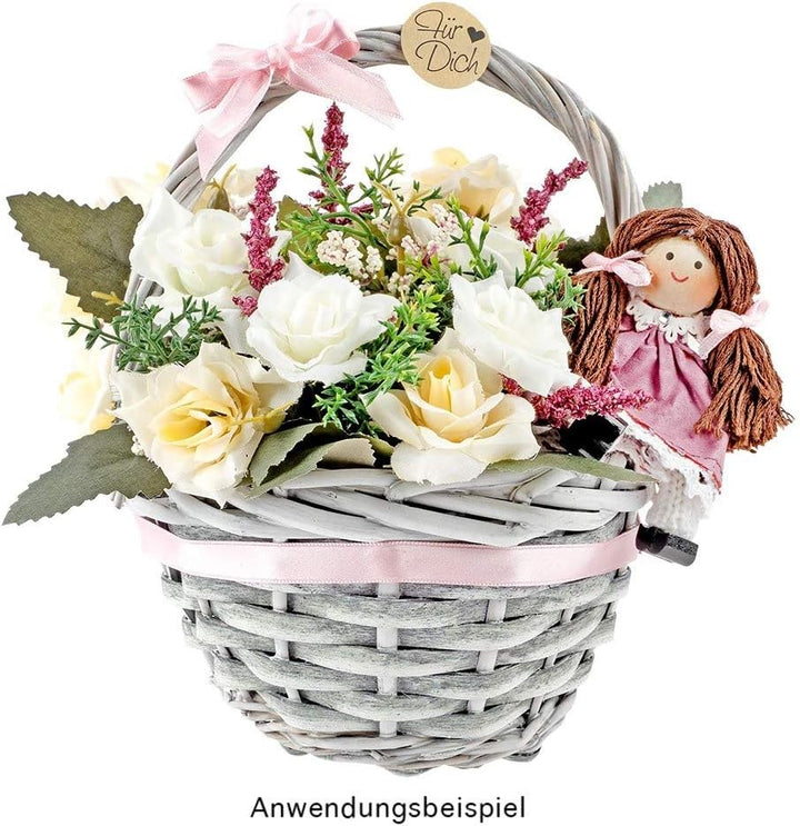 Ideen mit Herz Weidenkorb-Set | 3 Körbchen in unterschiedlichen Grössen: Ø14, Ø18, Ø21 cm | mit Henk