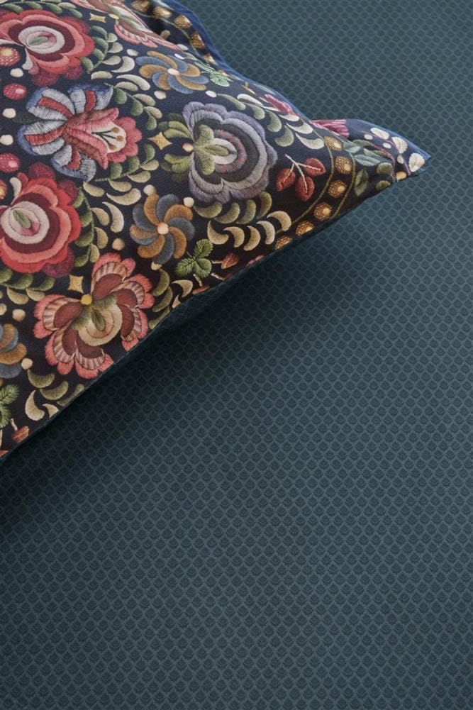 Pip Studio Perkal-Spannbettlaken Thousand Leaves Farbe Dark Blue Grösse 100x200 HH: 25