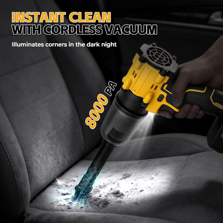 Akku-Staubwedelgebläse für Dewalt 18V 20V Akku, 2-in-1 Handstaubsauger und Akku-Laubbläser, 85000 U/