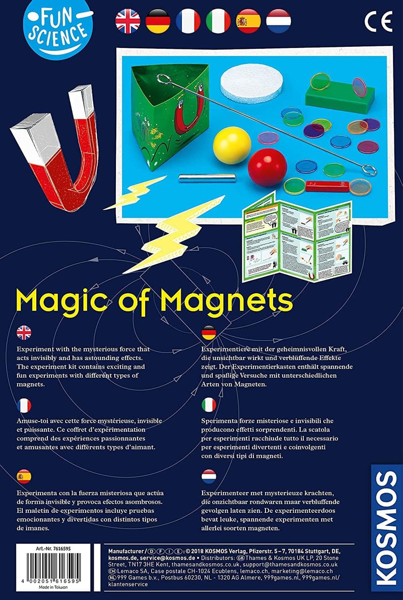 Kosmos 616595 Fun Science - Magie der Magnete mehrsprachige Version (DE, EN, FR, IT, ES, NL) Erforsc