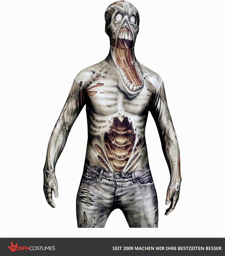 Morphsuits Zombie Kostüm für Erwachsene, Monster Verkleidung, Halloween und Karneval - L (163cm-175c