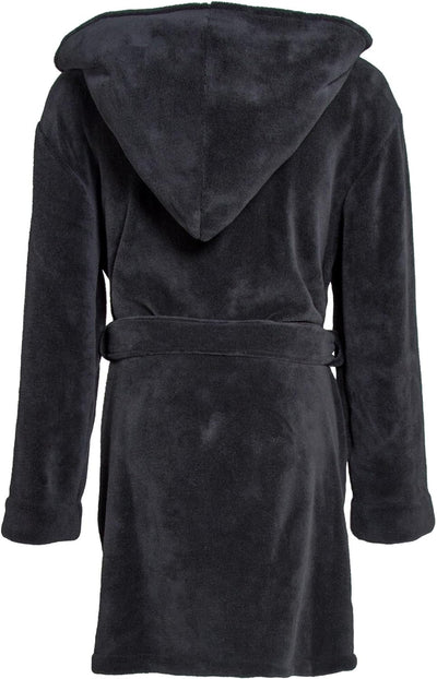 CelinaTex XS-XXXL Bademantel Kapuze zweifarbig kurz aufgesetzte Taschen Damen Mikrofaser Kuschelflee
