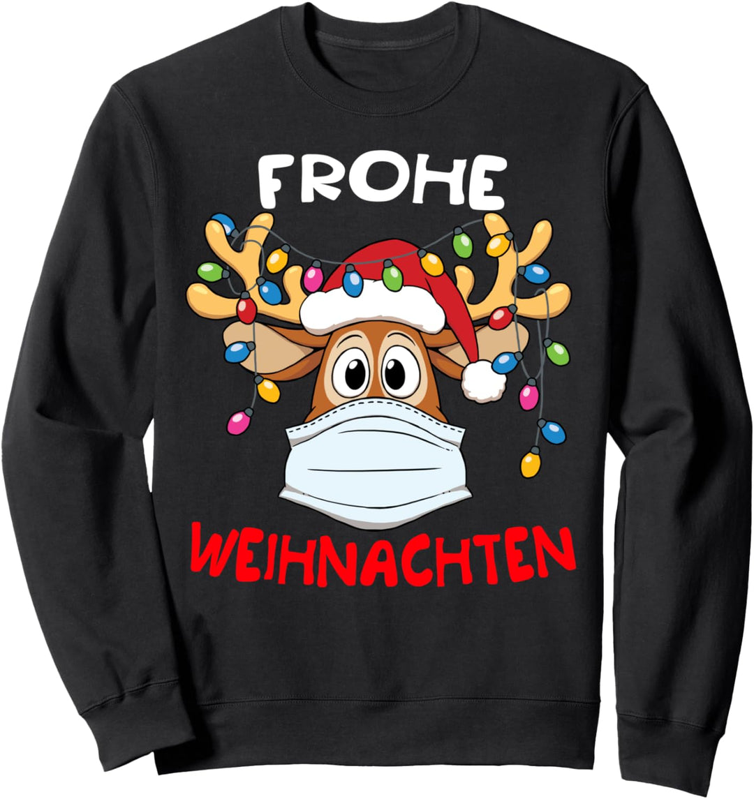 Lustige Rentier Grafik Familie Weihnachten Frohe Weihnachten Sweatshirt