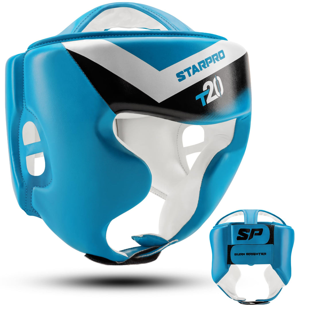 Starpro T20 Boxen Kopfschutz Boxhelm mit Gesichtsschutz - Für Boxen Sport, Kickboxen, MMA, Krav MAGA