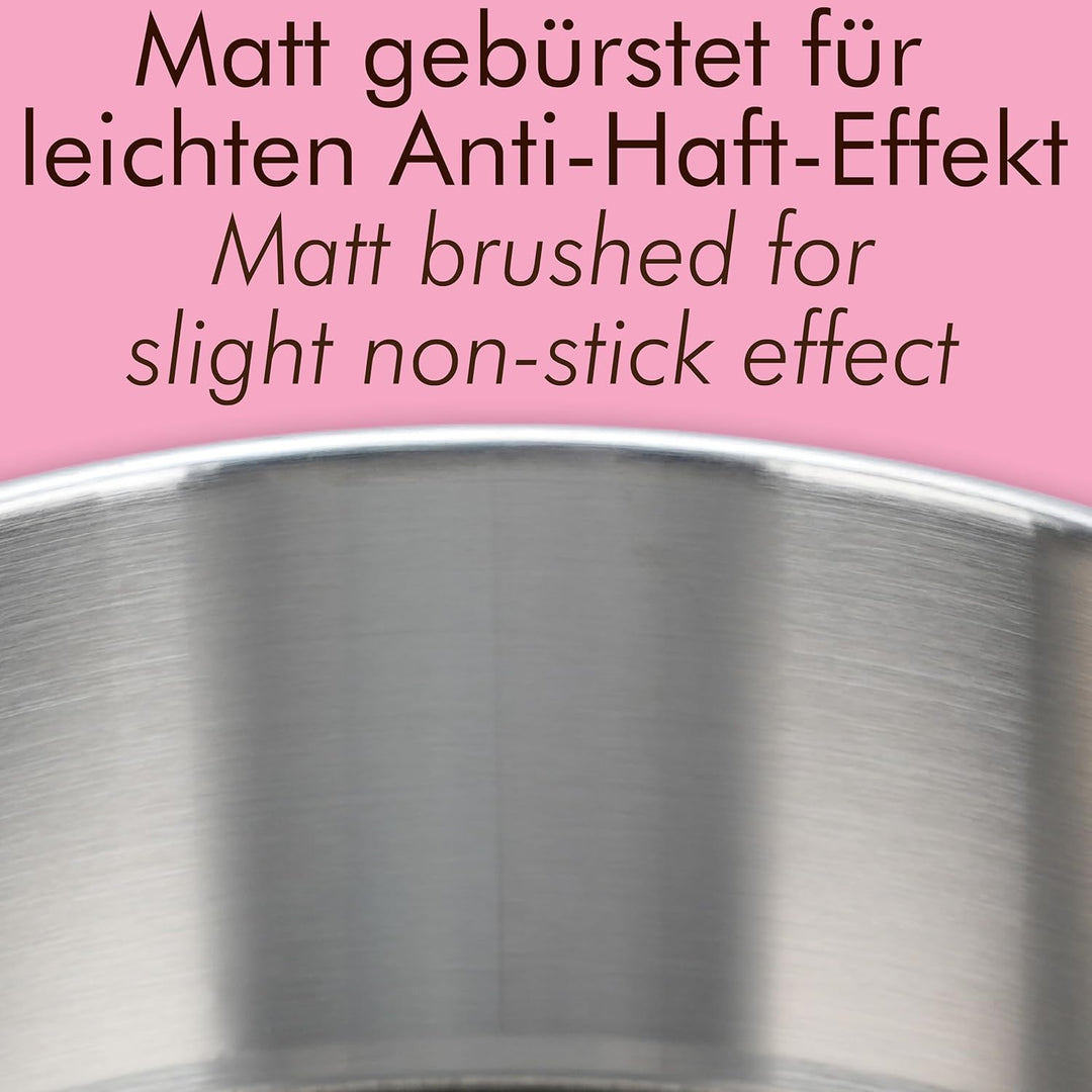 immer Backform Edelstahl Kuchenform Springform Mini, unbeschichtet PFAS-frei aus 18/8-Edelstahl Spül