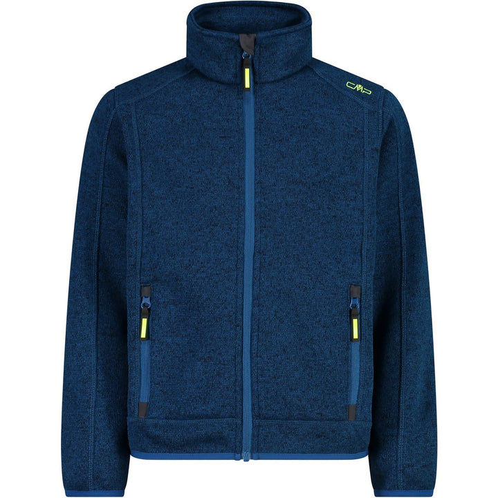 CMP Unisex Kinder Kinderjacke fleecejacke 110 Petrol-Gelb Fluo, 110 Petrol-Gelb Fluo