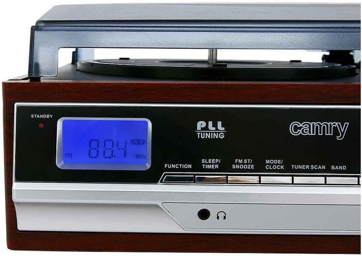 Camry Premium CR1113 Belt-drive audio turntable Black Chrome Wood