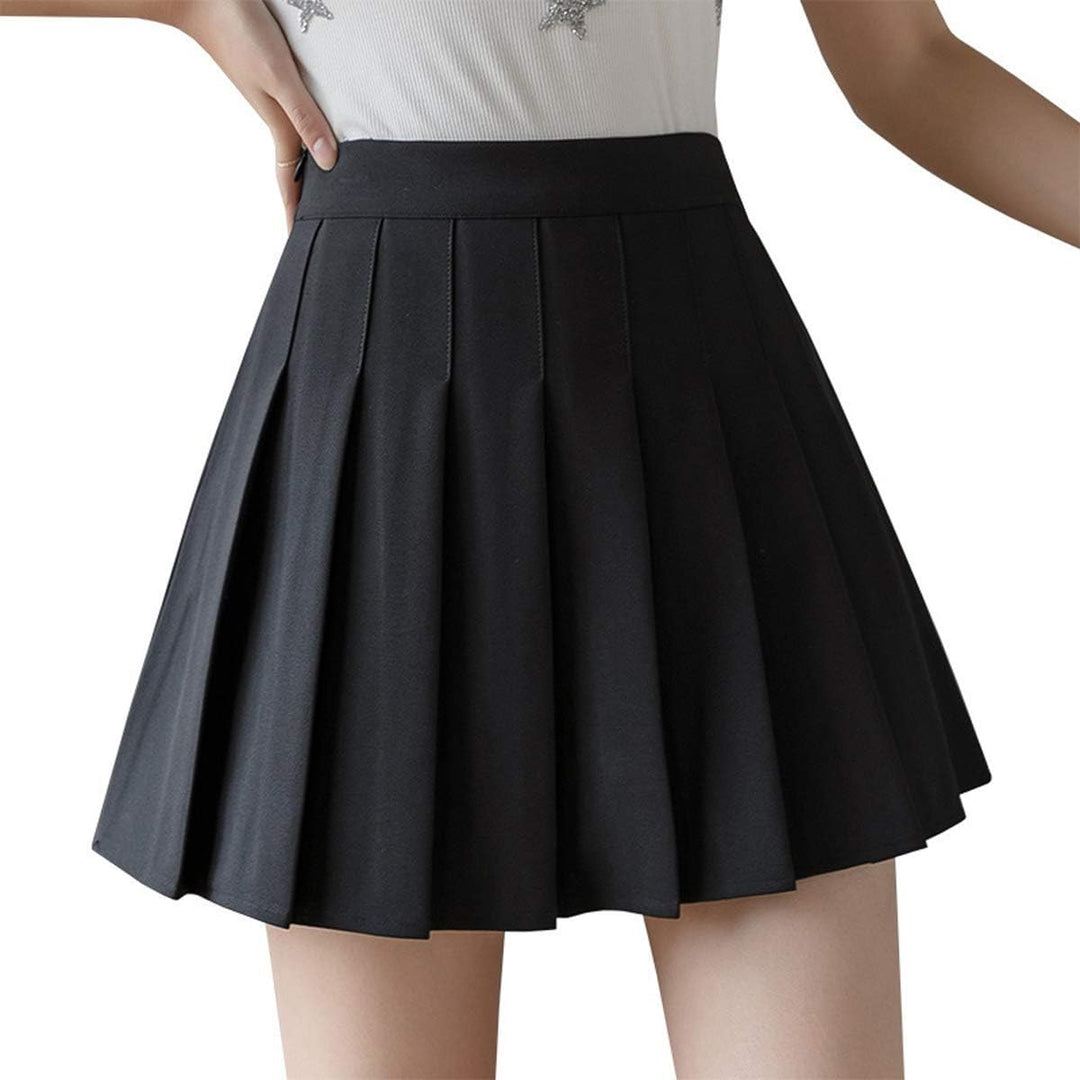 TONCHENGSD Damen Plissierter Minirock Plissierter Minirock S Schwarz, S Schwarz