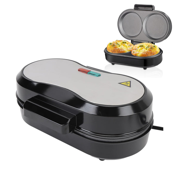 Elektrischer Pfannkuchen-Maker, 850 W, Doppelter Mini-Burger-Grill, Kleiner Elektrischer Grill, Omel