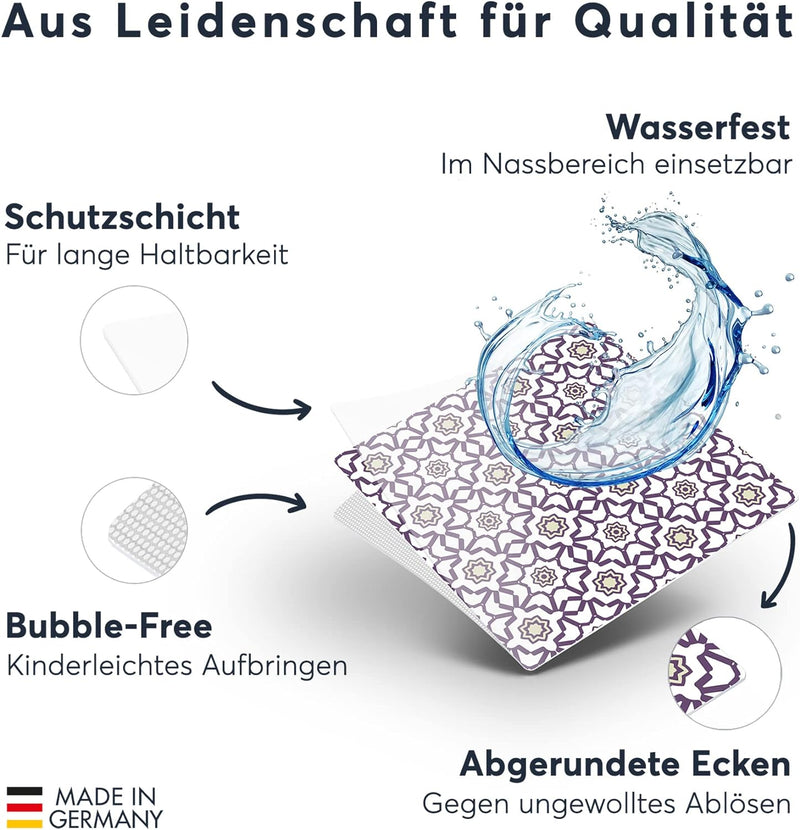 20 Stück Fliesenfolie für Bad und Küche 20x20 cm - Mosaikfliesen, Fliesensticker - selbstklebende Fl