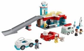 LEGO 10948 DUPLO Parkhaus mit Autowaschanlage, Spielzeugautos, Parkhaus Spielzeug für Kleinkinder, M