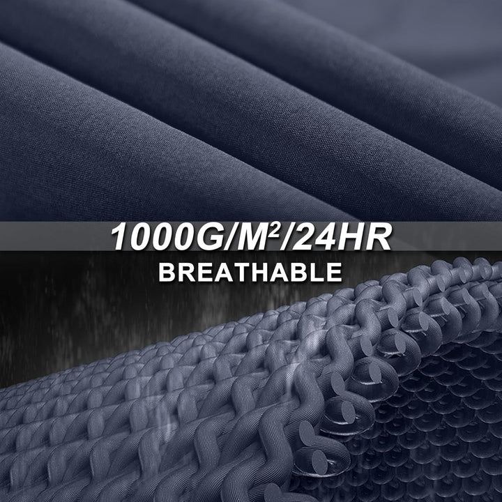 33,000ft Damen Leichte Wasserdichte Softshell Regenjacke Lange Funktionsjacke Übergangsjacke Windjac